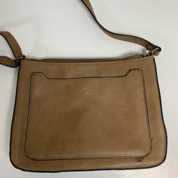 Roots 73 Women's Tan Vegan Leather Crossbody Bag Messenger Bag Small - Picture 2 of 8